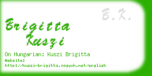brigitta kuszi business card